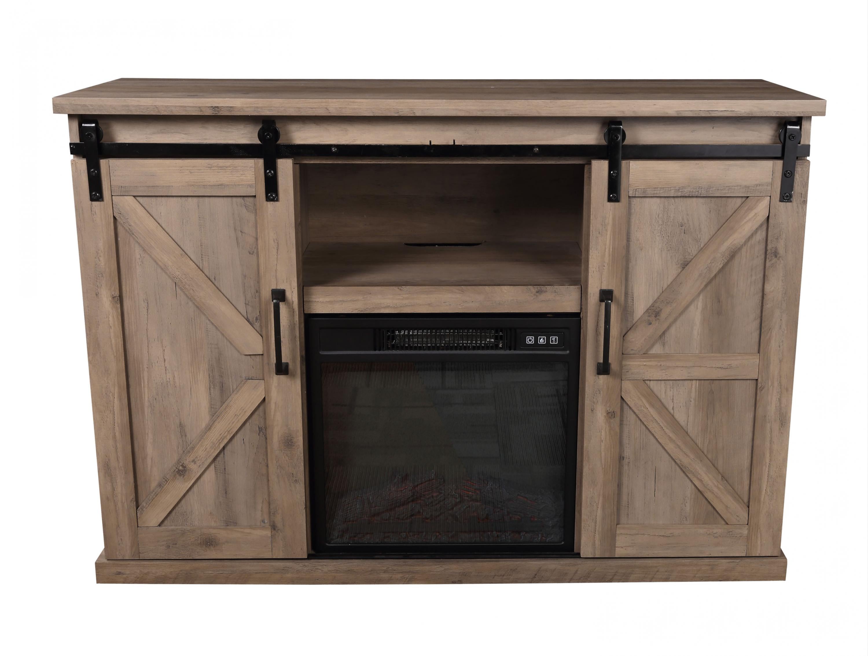 Credenza rustica con camino elettrico 2000W